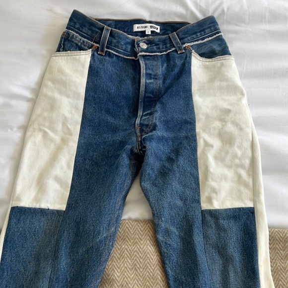 Re/done x Levi’s patchwork jeans! As seen on Gigi and Bella!! Size 25 high rise - Picture 10 of 16